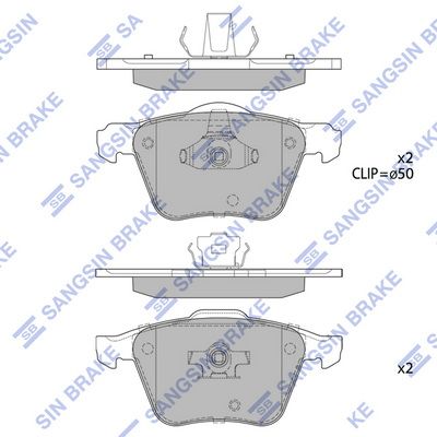 SP1932 Hi-Q Комплект тормозных колодок, дисковый тормоз