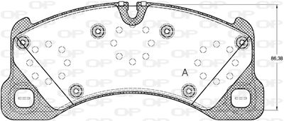 BPA134500 OPEN PARTS Комплект тормозных колодок, дисковый тормоз
