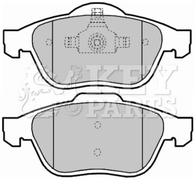 KBP2016 KEY PARTS Комплект тормозных колодок, дисковый тормоз