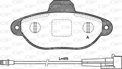 BPA041401 OPEN PARTS Комплект тормозных колодок, дисковый тормоз