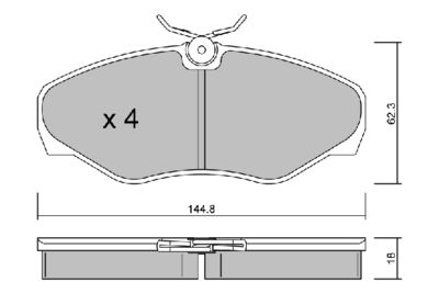 BPNI1006 AISIN Комплект тормозных колодок, дисковый тормоз