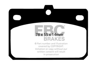 DP166 EBC Brakes Комплект тормозных колодок, дисковый тормоз