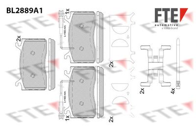 9011129 FTE Комплект тормозных колодок, дисковый тормоз