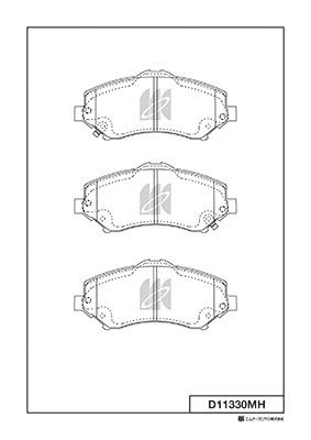 D11330MH MK Kashiyama Комплект тормозных колодок, дисковый тормоз