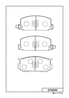 D7005M MK Kashiyama Комплект тормозных колодок, дисковый тормоз