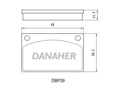 DBP39 DANAHER Комплект тормозных колодок, дисковый тормоз