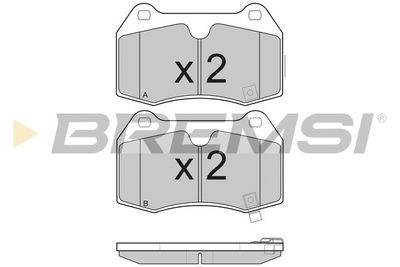BP3165 BREMSI Комплект тормозных колодок, дисковый тормоз