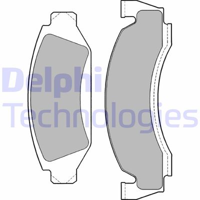 LP1169 DELPHI Комплект тормозных колодок, дисковый тормоз