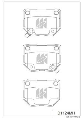 D1124MH MK Kashiyama Комплект тормозных колодок, дисковый тормоз