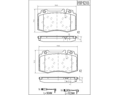 FBP4245 FI.BA Комплект тормозных колодок, дисковый тормоз