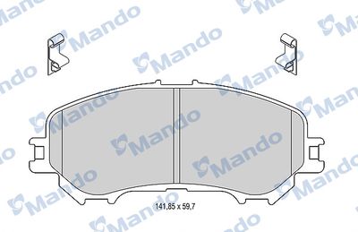 MBF015287 MANDO Комплект тормозных колодок, дисковый тормоз