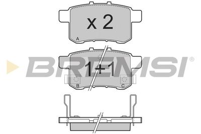 BP3370 BREMSI Комплект тормозных колодок, дисковый тормоз