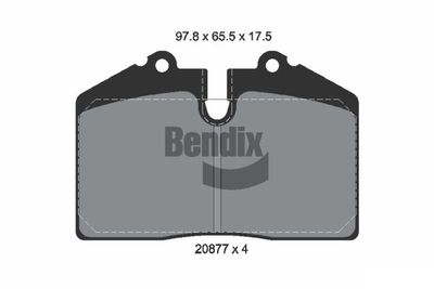 BPD1729 BENDIX Braking Комплект тормозных колодок, дисковый тормоз
