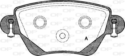 BPA077700 OPEN PARTS Комплект тормозных колодок, дисковый тормоз