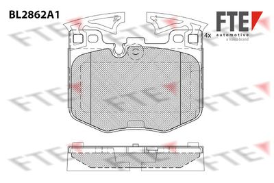 BL2862A1 FTE Комплект тормозных колодок, дисковый тормоз