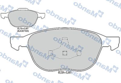 MBF015199 MANDO Комплект тормозных колодок, дисковый тормоз