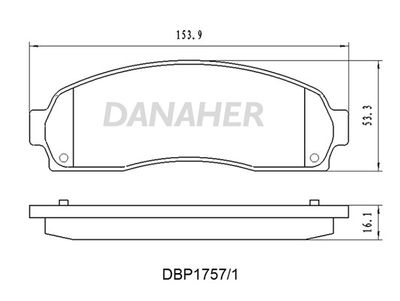 DBP17571 DANAHER Комплект тормозных колодок, дисковый тормоз