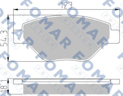 FO914381 FOMAR Friction Комплект тормозных колодок, дисковый тормоз