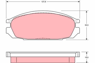 GDB745 TRW Комплект тормозных колодок, дисковый тормоз