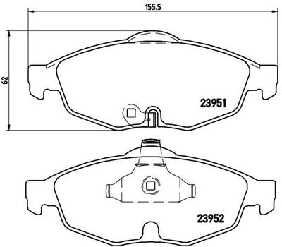 P11016 BREMBO Комплект тормозных колодок, дисковый тормоз