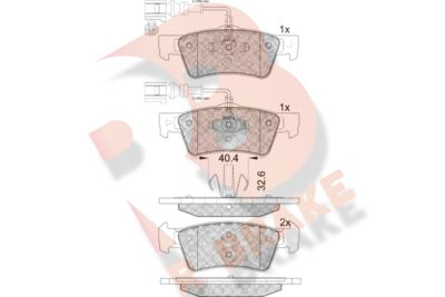 RB1815 R BRAKE Комплект тормозных колодок, дисковый тормоз