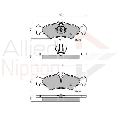 ADB0453 COMLINE Комплект тормозных колодок, дисковый тормоз