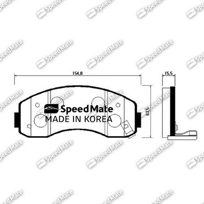 SMBPK004 SpeedMate Комплект тормозных колодок, дисковый тормоз