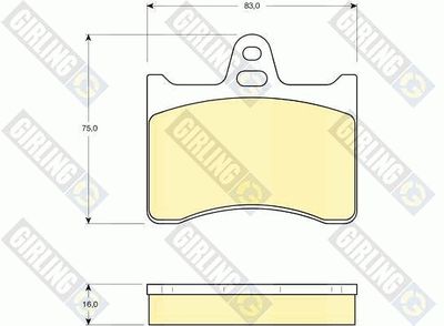 6102629 GIRLING Комплект тормозных колодок, дисковый тормоз