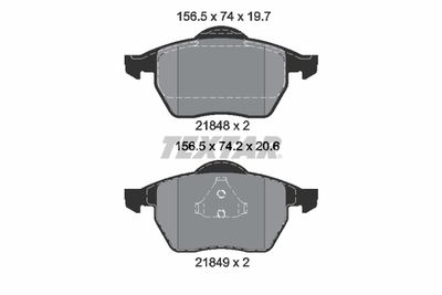 2184802 TEXTAR Комплект тормозных колодок, дисковый тормоз