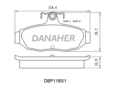 DBP11801 DANAHER Комплект тормозных колодок, дисковый тормоз