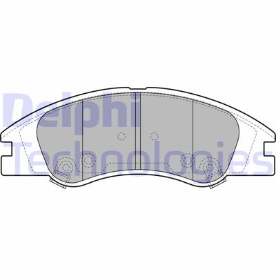 LP1932 DELPHI Комплект тормозных колодок, дисковый тормоз