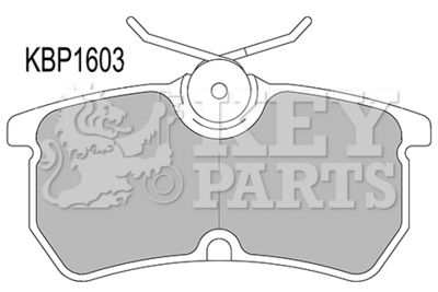 KBP1603 KEY PARTS Комплект тормозных колодок, дисковый тормоз