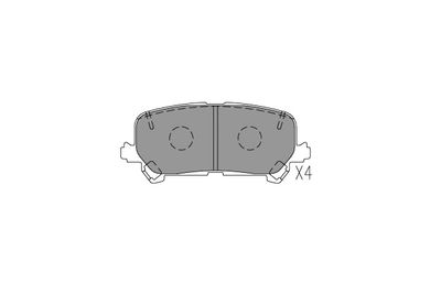 KBP2072 KAVO PARTS Комплект тормозных колодок, дисковый тормоз
