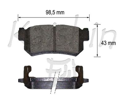 FK11217 KAISHIN Комплект тормозных колодок, дисковый тормоз