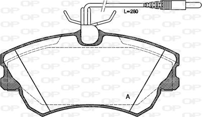 BPA063802 OPEN PARTS Комплект тормозных колодок, дисковый тормоз