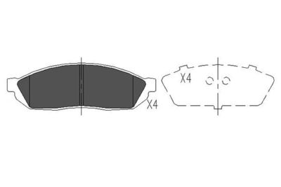 KBP8501 KAVO PARTS Комплект тормозных колодок, дисковый тормоз