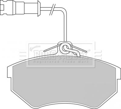 BBP1146 BORG & BECK Комплект тормозных колодок, дисковый тормоз