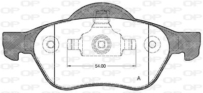 BPA096200 OPEN PARTS Комплект тормозных колодок, дисковый тормоз