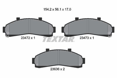 2347201 TEXTAR Комплект тормозных колодок, дисковый тормоз