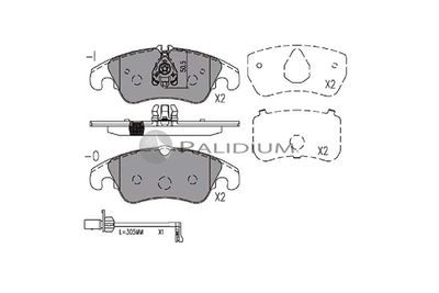 P11332 ASHUKI by Palidium Комплект тормозных колодок, дисковый тормоз