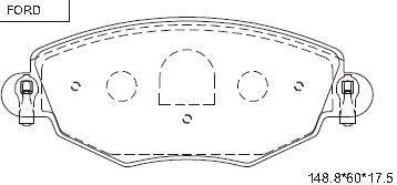 KD6731 ASIMCO Комплект тормозных колодок, дисковый тормоз