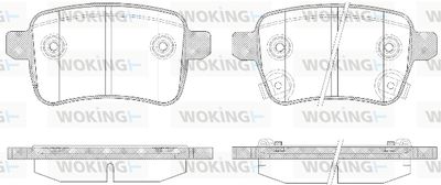 P1550312 WOKING Комплект тормозных колодок, дисковый тормоз