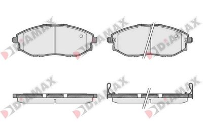 N09411 DIAMAX Комплект тормозных колодок, дисковый тормоз