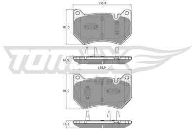 TX19431 TOMEX Brakes Комплект тормозных колодок, дисковый тормоз