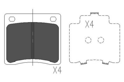 KBP6568 KAVO PARTS Комплект тормозных колодок, дисковый тормоз