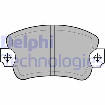 LP197 DELPHI Комплект тормозных колодок, дисковый тормоз