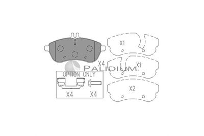 P11093 ASHUKI by Palidium Комплект тормозных колодок, дисковый тормоз