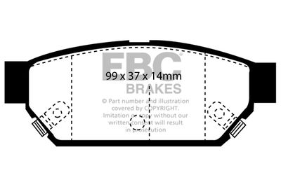 DP2986 EBC Brakes Комплект тормозных колодок, дисковый тормоз