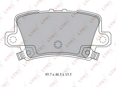 BD3432 LYNXauto Комплект тормозных колодок, дисковый тормоз