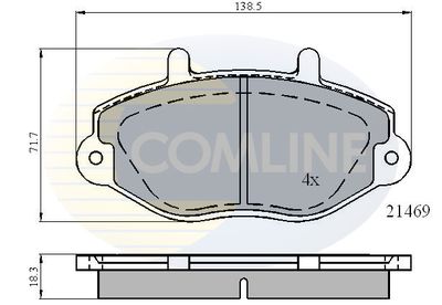 CBP0924 COMLINE Комплект тормозных колодок, дисковый тормоз